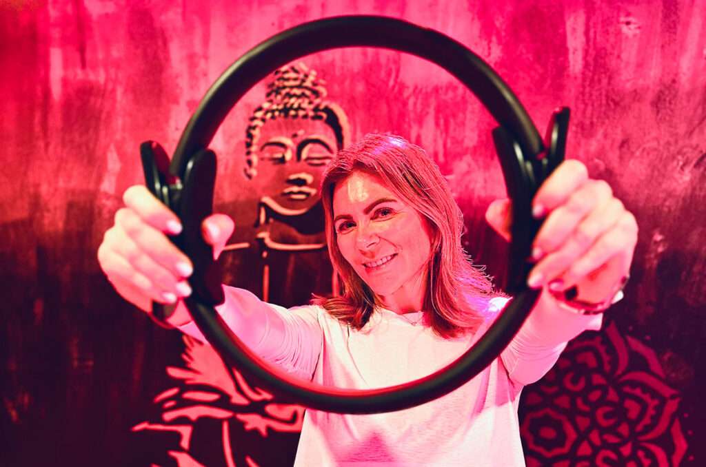 Christine joins Kosha Yoga to teach Pilates in the Earth Room with Infrared Heat and Red Light Therapy.